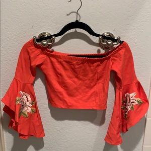 red crop top